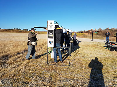 Shooters at the Mashonaland Gun Club stations