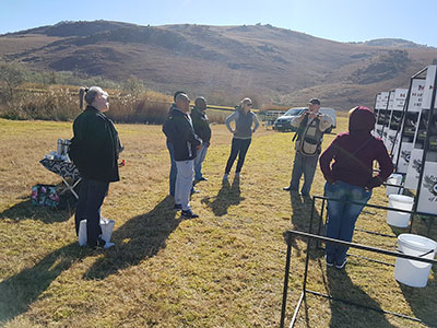 Corporate group between rounds at Harare